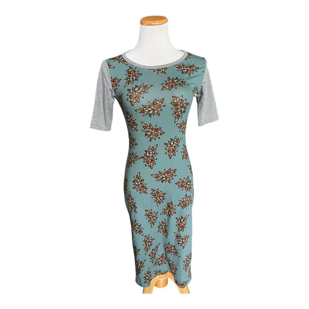 NWT Womens Lularoe Floral Julia Jersey Bodycon Dress - Sz XXS